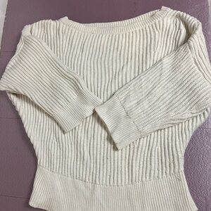 Banana Republic Cream Ribbed Women's Sweater